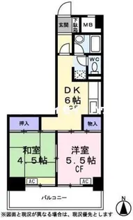フローラル豊島園【0202号室】の間取り