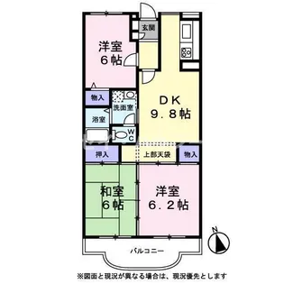 アヴニール梨の樹【0102号室】の間取り