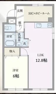 ラ・パシフィックビルC棟【604号室】の間取り