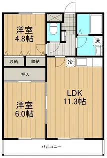 シュド鵠沼【0102号室】の間取り