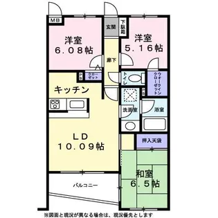 フォンターナ鬼越【0403号室】の間取り