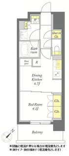 びゅうリエット横浜平沼【804号室】の間取り