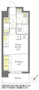 びゅうリエット横浜平沼【903号室】の間取り