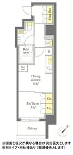 びゅうリエット横浜平沼【506号室】の間取り