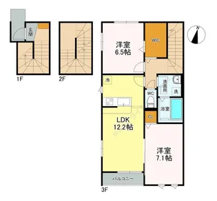 ウィンズイースト【0308号室】の間取り