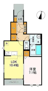 ウィンズイースト【0103号室】の間取り