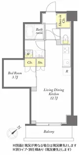 びゅうリエット横浜東神奈川【615号室】の間取り