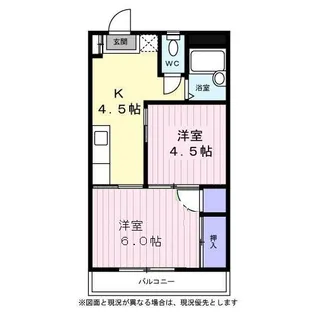 京浜グリーンハイツ【0303号室】の間取り