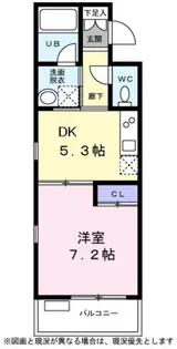 ウィステリア中原【0105号室】の間取り