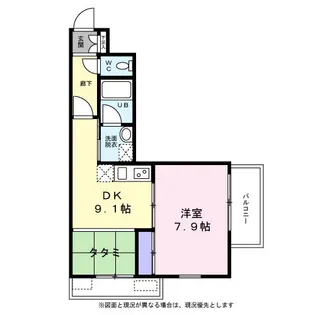 ウィステリア中原【0202号室】の間取り