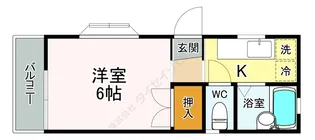 林ハイツ【0201号室】の間取り