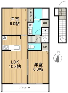 フラッツ安藤【0202号室】の間取り