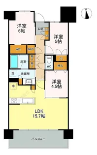 あすとレジデンシャルザ・タワー【1205号室】の間取り