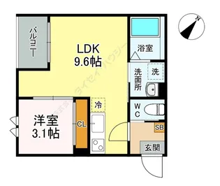 リブライト東仙台【0101号室】の間取り