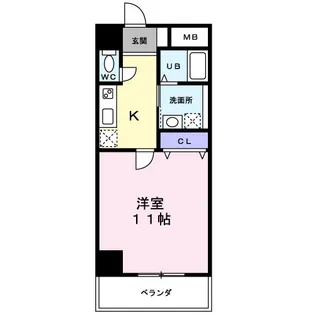 コートモーリス新道【0803号室】の間取り
