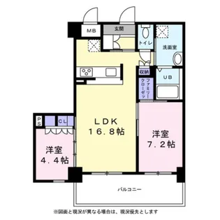 びゅうリエット三鷹【401号室】の間取り