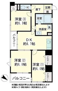 ヒルサイドテラス東寺尾【0301号室】の間取り