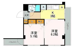 ホーユウパレス岸根公園【405号室】の間取り