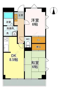 青山コーポA【0302号室】の間取り