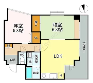 テルージュ菊名Ⅱ【0205号室】の間取り