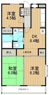 フローラ湘南A棟【0301号室】の間取り