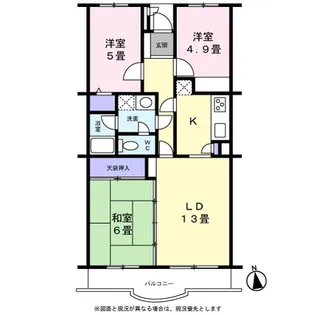 第3緑光コーポラス【0305号室】の間取り