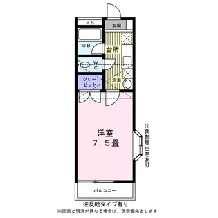 1Kの間取り画像