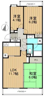 パーク・ノヴァ稲田堤【0405号室】の間取り