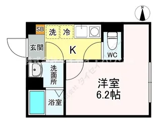 フロレスタ中野【0102号室】の間取り