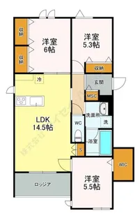 (仮称)浦和区東仲町メゾン【3階】の間取り