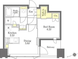 びゅうリエットグラン新宿戸山【3階】の間取り