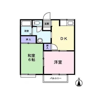 大黒屋ハイツ5番館【0203号室】の間取り