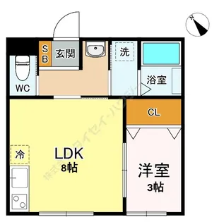 Flat八千代村上【0202号室】の間取り