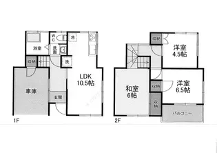 東京都八王子市諏訪町【一戸建】の間取り