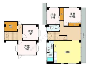 ローズコート白楽【301号室】の間取り