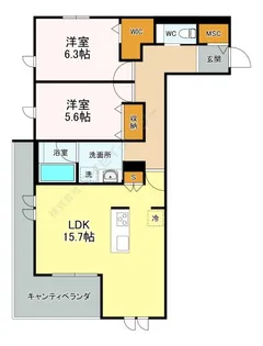 プリムヴェール【2階】の間取り