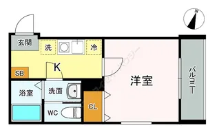 1Kの間取り画像
