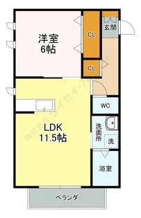 ラ・ブランシュ【1階】の間取り