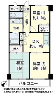 ヒルサイドテラス東寺尾【0303号室】の間取り