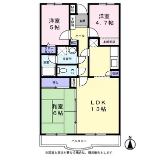 フロイデ勝田台壱番館【0302号室】の間取り