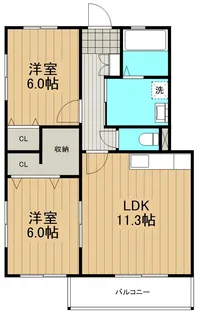 ソシア城山小路 伍番館【0201号室】の間取り