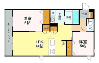 メゾンテール【2階】の間取り
