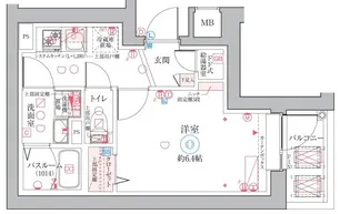 クレヴィスタ阪東橋【6階】の間取り