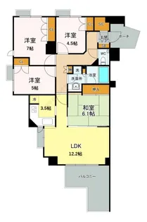 アスティオス菊名【401号室】の間取り