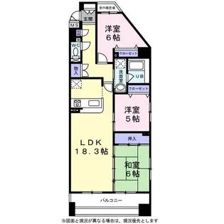 KANENARI和光【0305号室】の間取り