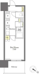 びゅうリエット新小岩【909号室】の間取り