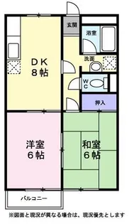 パーシモンハイツA【0203号室】の間取り