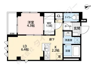 オーキッド目黒【0402号室】の間取り