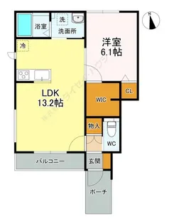 カルテット【0101号室】の間取り