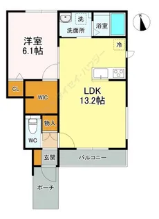 カルテット【0102号室】の間取り